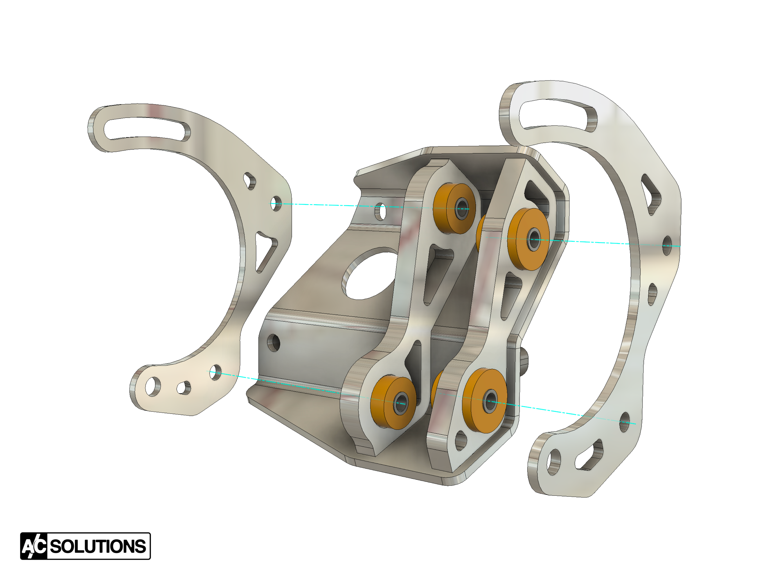 A/C Solutions BMW S14 M10 Sanden Compressor Bracket (E30 M3, 320is, 318i)
