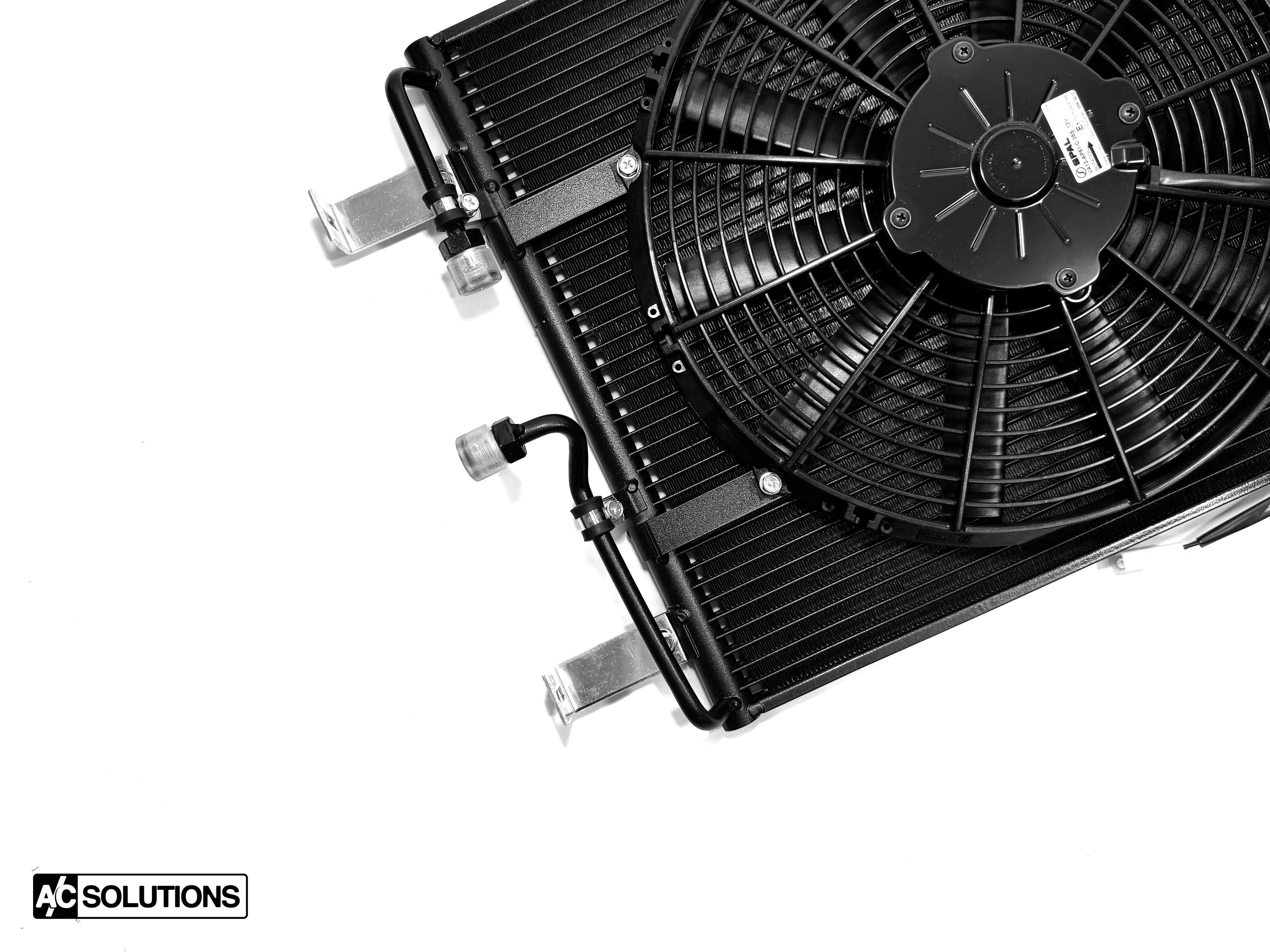 A/C Solutions x CSF E28 Parallel Flow Condenser + 13" SPAL Fan Combo