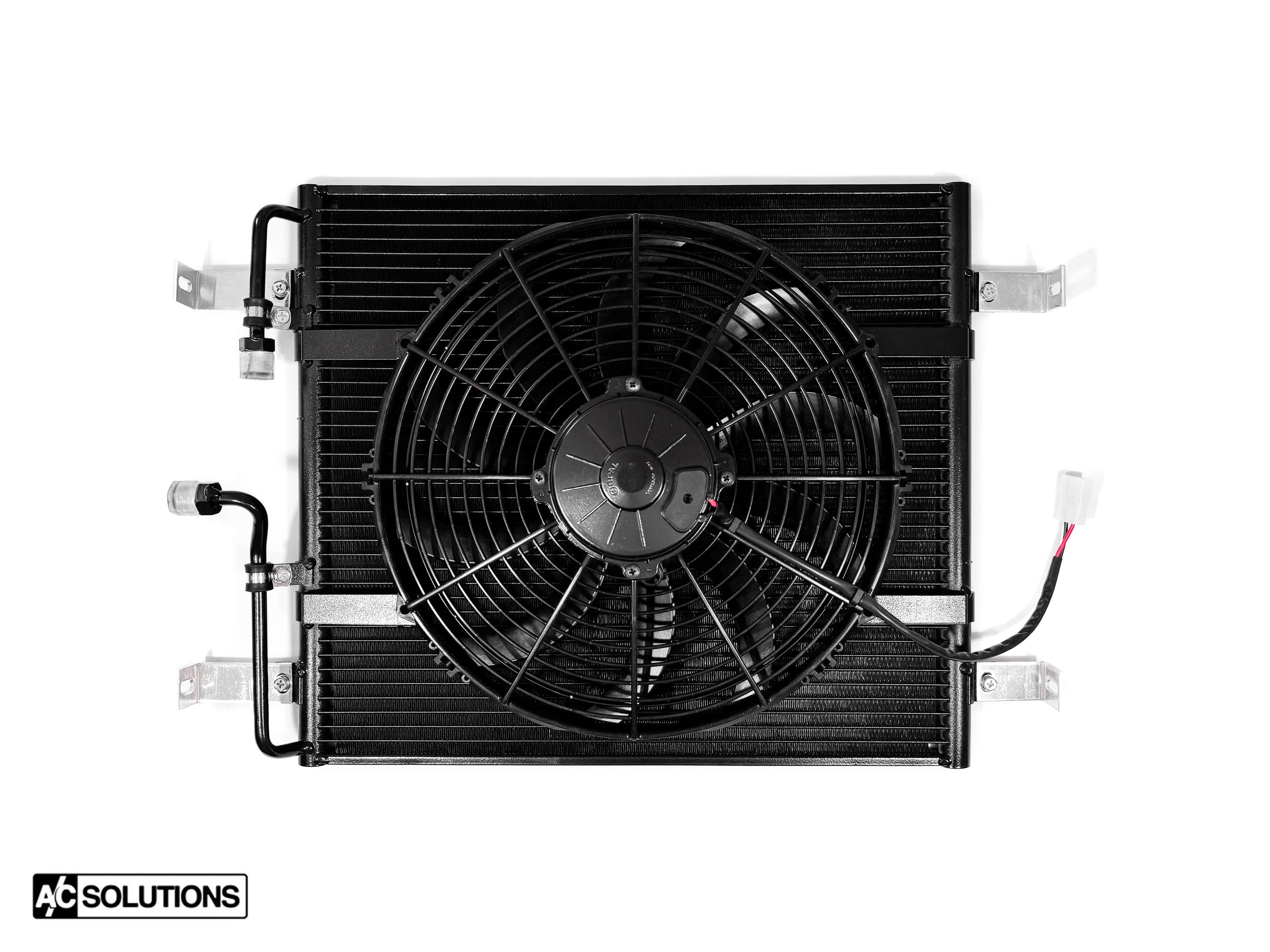 A/C Solutions x CSF E28 Parallel Flow Condenser + 13" SPAL Fan Combo
